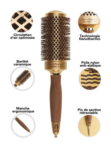 Brosse Nano Thermic Ø 45 Olivia Garden 1 Brosse Nano Thermic Ø 45 Olivia Garden