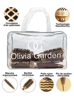 Lot De 4 Brosses Nano ThermicOlivia Garden